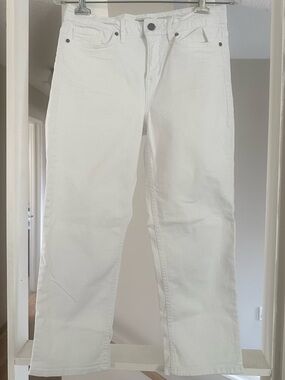 Calvin Klein Jeans White Straight-Leg Capri Jeans 28